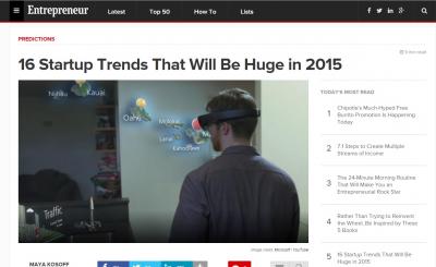 16 Startup Trends That Will Be Huge in 2015