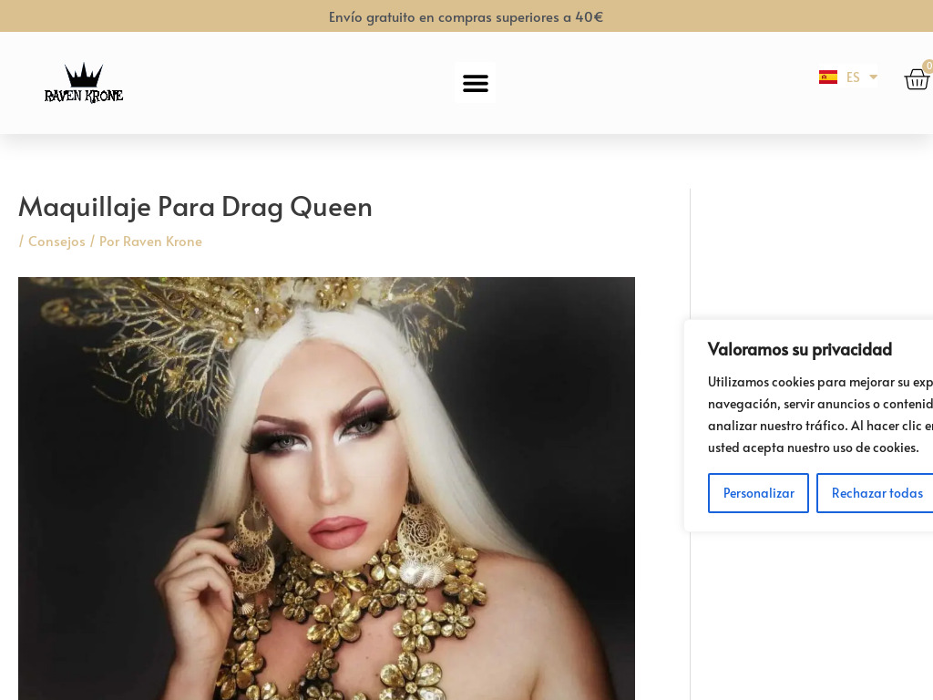 Maquillaje para Drag Queen - RAVEN KRONE