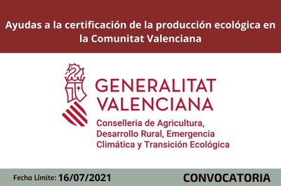 Ayudas certificaci�n ecol�gica CV