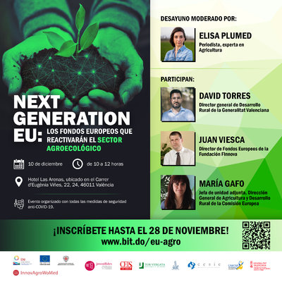 Jornada "Next Generation EU: los fondos europeos que reactivarn el sector agroecolgico". Inscrbete!