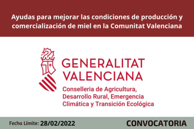 Bases de la convocatoria de Ayudas para mejorar las condiciones de producción y comercialización de miel en la Comunitat Valencian