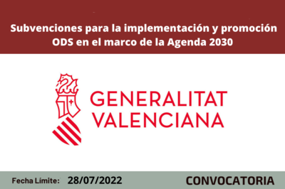 subvenciones fomento e implementaci�n agenda 2030 y sensibilizaci�n ODS