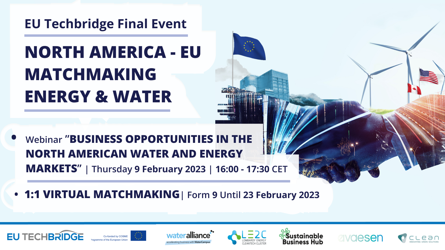 EU Techbridge Final Event  North America-EU matchmaking energy & water