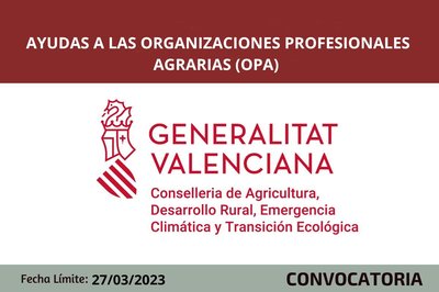 Ayudas a las organizaciones profesionales agrarias (OPA) 2023