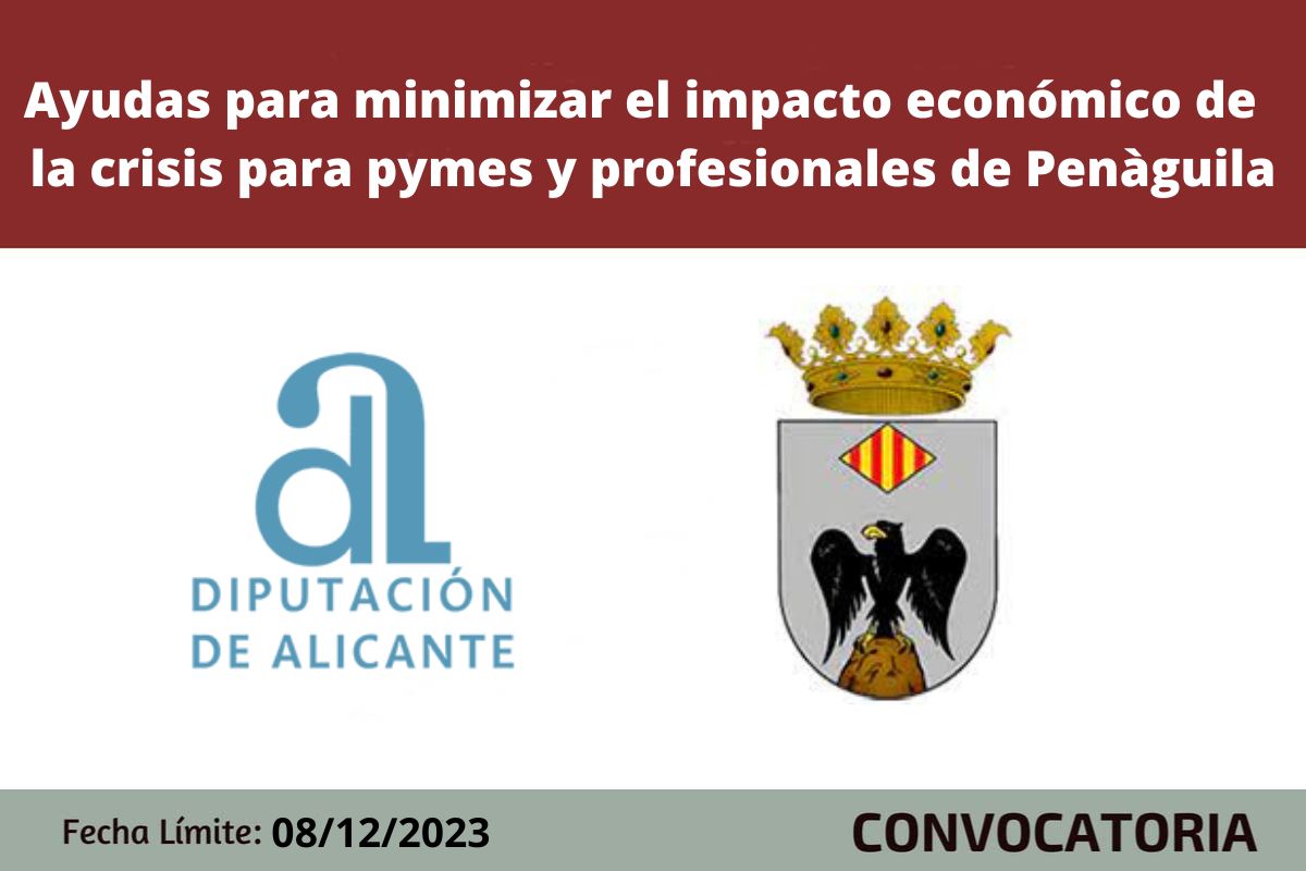 Ayudas para minimizar el impacto económico que la crisis está suponiendo sobre pymes, micropymes y autónomos de Penàguila