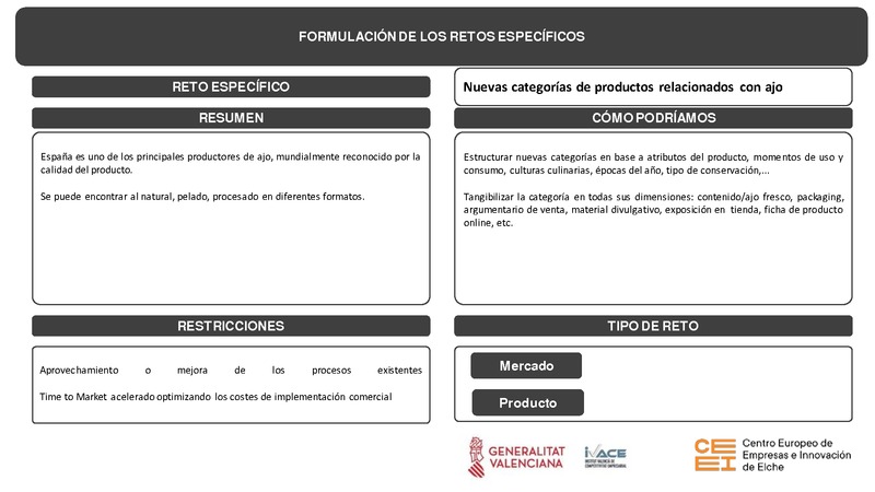 Nuevas categor�as de productos relacionados con ajo