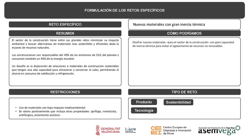 Nuevos materiales con gran inercia t�rmica