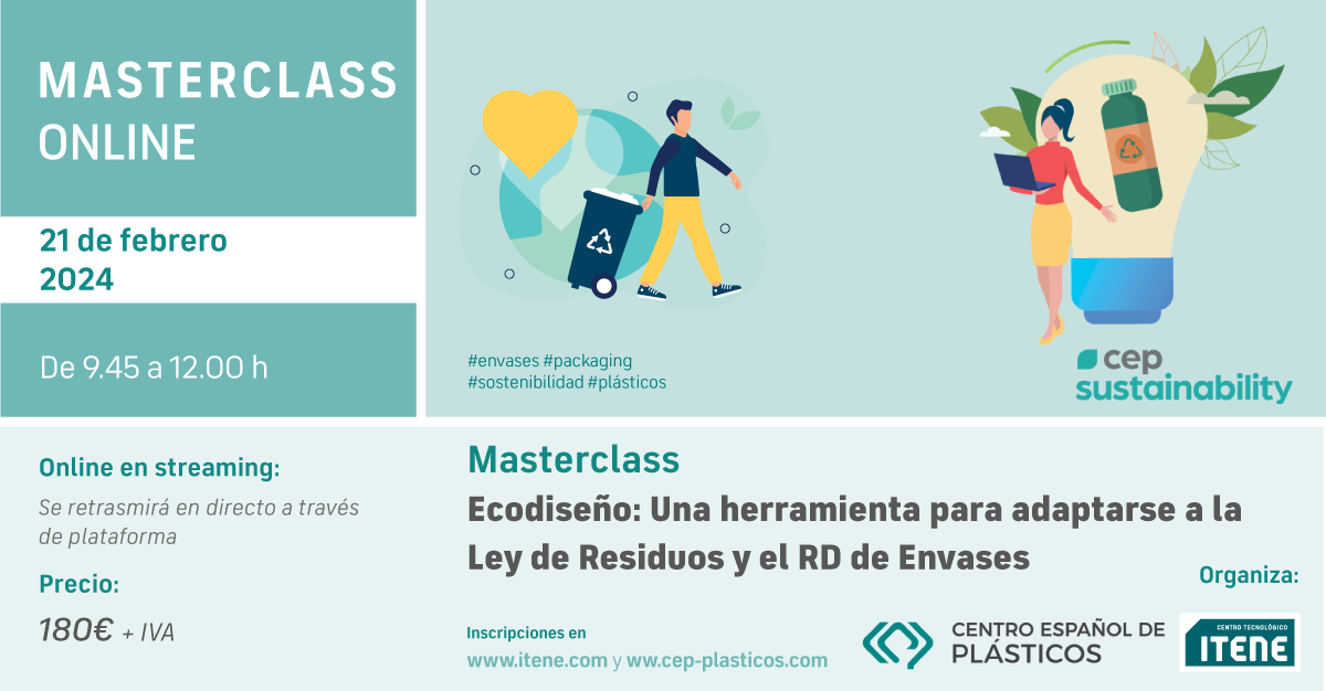 Masterclass  Ecodiseo: Una herramienta para adaptarse a la Ley de Residuos y el RD de Envases  CEP
