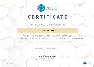 Certificado Eu|Bic EBN 2024