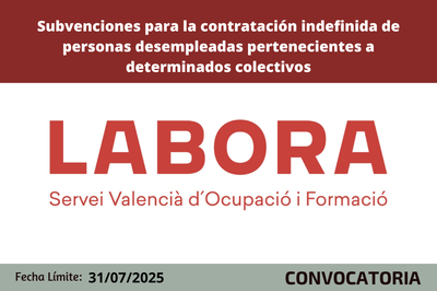 Subvenciones para la contratación indefinida de personas desempleadas pertenecientes a determinados colectivos