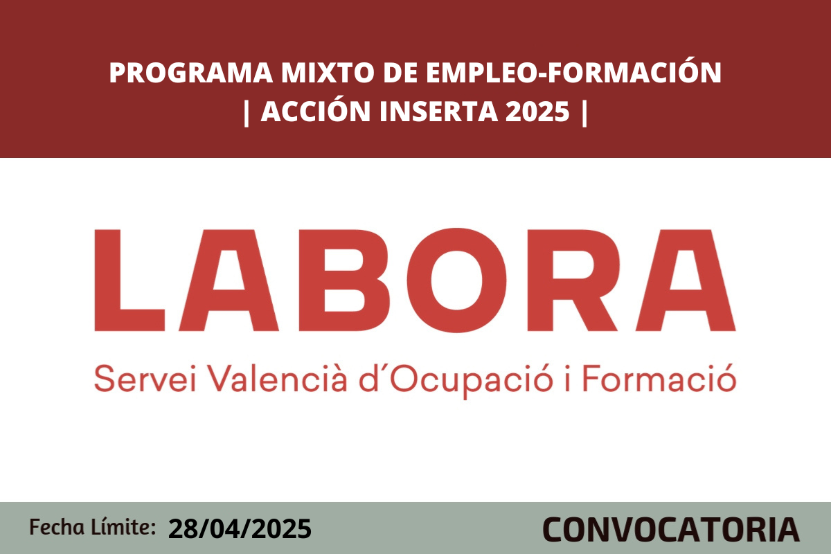 Programa mixto de empleo-formación Acción Inserta 2025