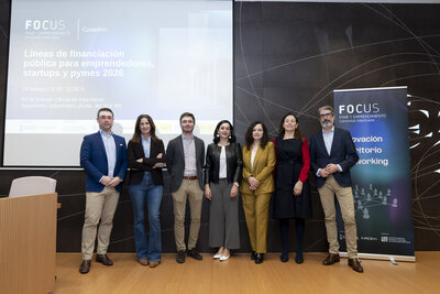 Ponentes del Focus Pyme junto al director y a la subdirectora de CEEI Castell�n