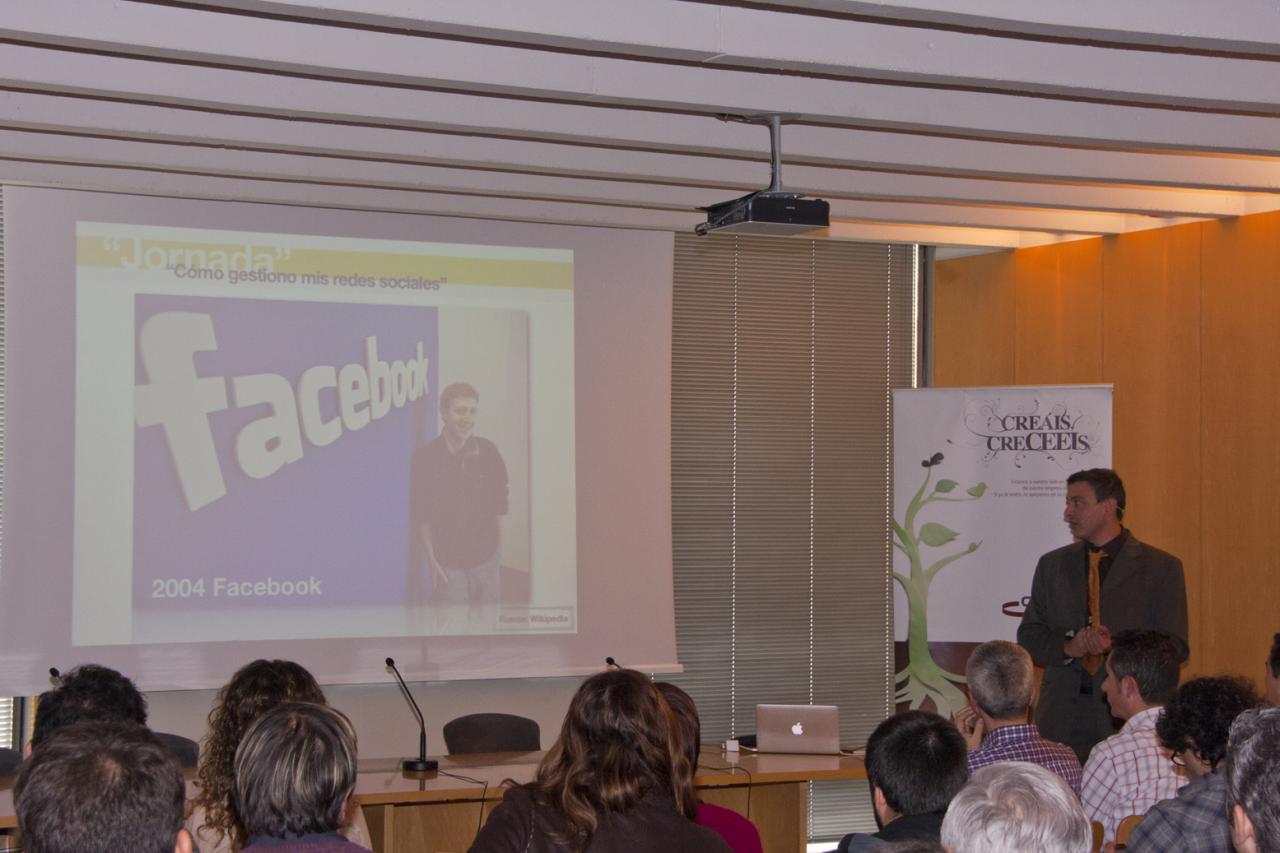 David Mart�nez durante su ponencia 