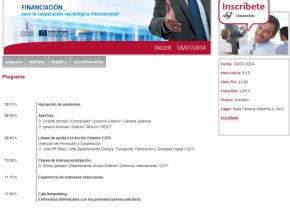 Taller CDTI: Financiaci�n para la Cooperaci�n Tecnol�gica Internacional