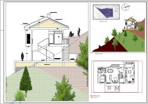 Proyecto Chalet de Monta�a (Secci�n Transversal)