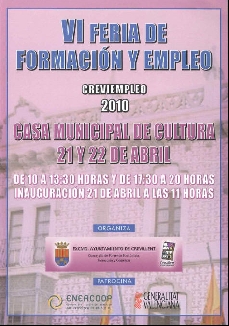 Programa-cartel VI FERIA FORMACI�N Y EMPLEO. Crevillente
