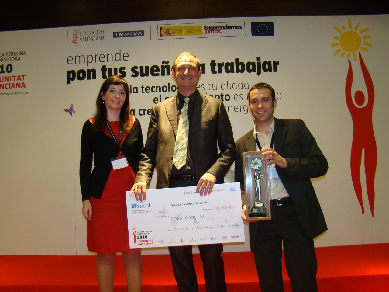 ABBA GAIA recibe el Premio D�a Persona Emprendedora�10 en la categor�a Empresa empresa de mayores de 45 a�os