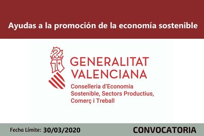 Ayudas a la promoci�n de la econom�a sostenible en la Comunitat Valenciana 2020